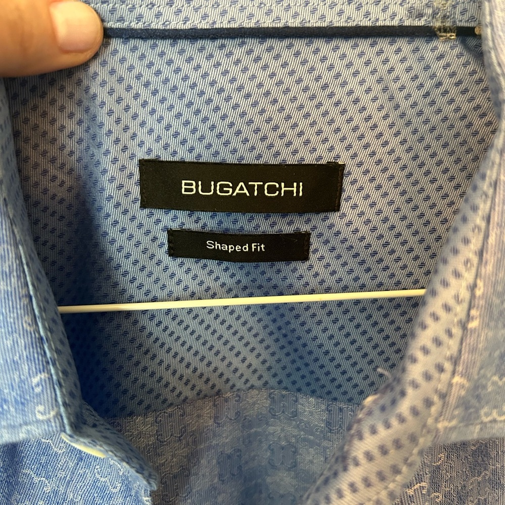 Men’s Bugatchi long-sleeved, button-down shirt, shaped fit
